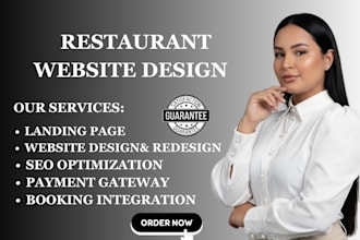 design restaurant website catering website food website cafe website