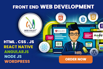 be your front end developer using HTML5 wordpress react js bootstrap