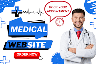 design morden wordpress websites for medical, dental, healthcare,  doctors,