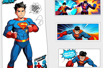 draw superhero action comic art illustration
