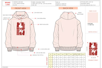do fashion apparel techpack technical flat sketch design