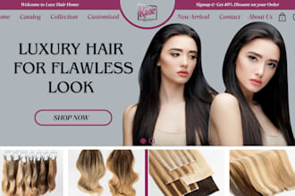 design hair extension website hair extension shopify store hair extension store
