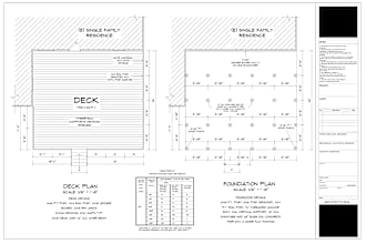 draw deck plan and site plan for city permit