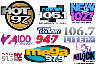 play your hip hop, rnb, rap, jazz, drill, pop song on NYC radio stations