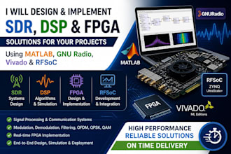 design sdr, dsp, and  rfsoc systems using matlab,gnu radio and vivado