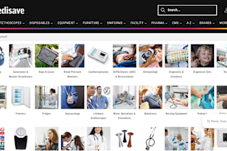 create medical equipment shopify store syringe supplement store clinic website