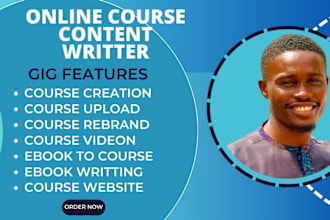 create in depth online course content, course creation, ebook ghostwriter