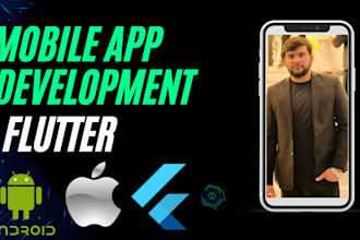 do mobile app development for android, ios app using flutter