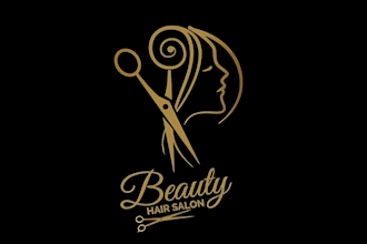 design barber shop and beauty salon or restaurant logo in 8 hours