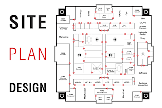 create a modern map design or site plan