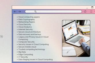 write cloud computing papers, cybersecurity, iot, and networking