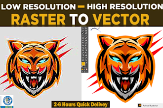 do vectorize, redraw, convert logo to vector,  recreate