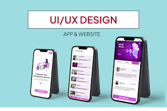 do mobile app UI UX design, website UI UX design in figma