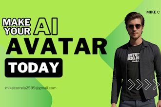 create a custom realistic or cartoon ai avatar for you