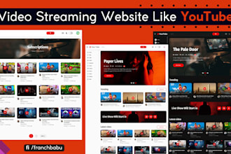 create video sharing streaming website like youtube