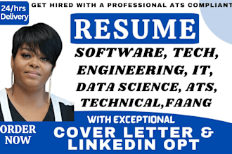 write job winning software, tech, engineering, IT, faang, construction resume