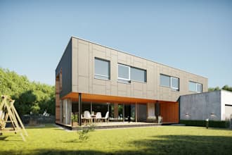 create photorealistic exterior render for real estate
