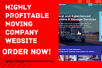design moving company website logistics trucking dispatch cargo freight website