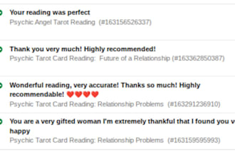 give a detailed love, relationship, or soulmate psychic tarot reading
