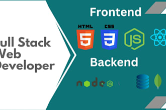 develop your complete website using react for frontend and node js for backend