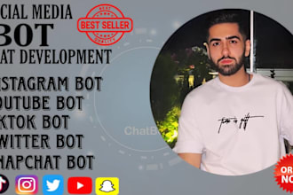 build twitter bot, youtube bot, instagram api bot, tiktok bot, streaming bot