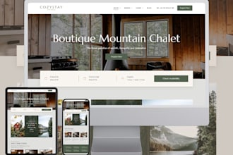 design property management website short term rental direct booking website