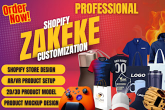 do 2d 3d shopify product customization customily teeinblue zakeke kickflip zepto