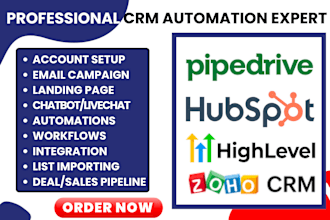 do hubspot zoho crm automation pipedrive zapier workflow gohighlevel integration