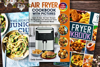 cookbook writer, cookbook design, probiotics recipe or diet as ghost book writer