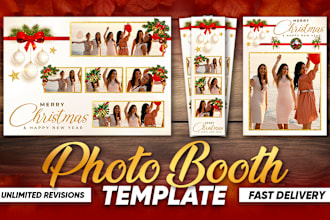 do creative photo booth template and customized 360 photo booth overlay design