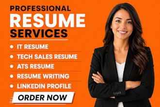 write ats tech sales, IT resume, cover letter and linkedin