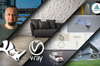 teach you 3d modeling and rendering using rhino 3d and vray