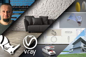 teach you 3d modeling and rendering using rhino 3d and vray