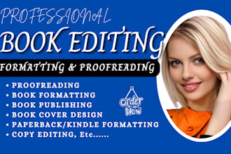 proofread, edit, format your book, kdp ebook novel, canva paperback design