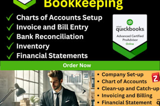 bookkeeping services and accounting , financial statements,