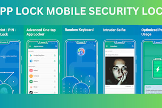 build app lock, security app, fingerprint lock, biometric lock with admin panel