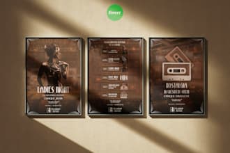 create posters and flyers for nightclub events and parties