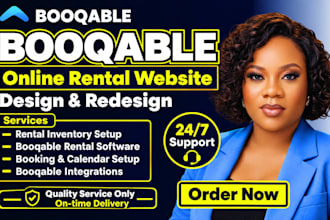 setup booqable online rental website, booqable rental website design and SEO