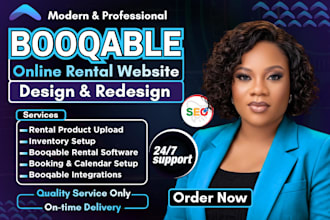 setup booqable online rental website, booqable rental website design and SEO