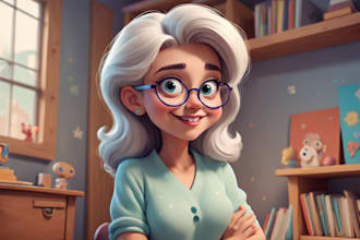 create original bright cartoon character design