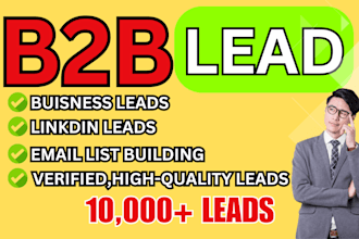 b2b lead generation, linkedin lead and build a prospect email list