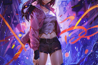 provide design visual novel anime character