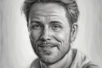 draw amazing realistic pencil portrait from a photo
