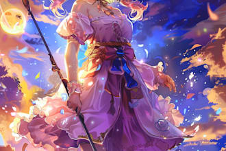 create anime character or fanarts