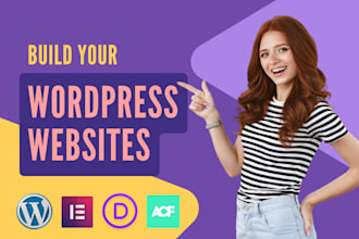 build wordpess websites with elementor, divi and acf