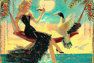 create a awesome retro or vintage poster