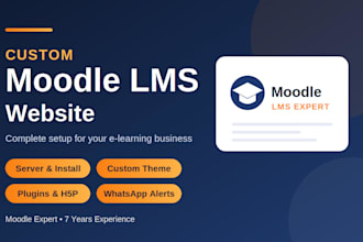 setup a custom moodle lms website with theme, plugins and upgrade