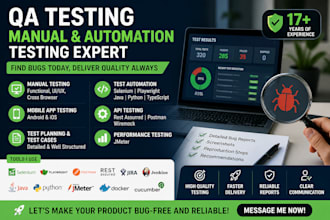 test your application for functionality, accessibility and user experience
