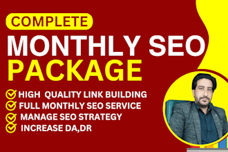 do full monthly seo with authority backlinks for top google ranking