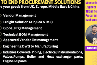 provide end to end procurement for industrial parts